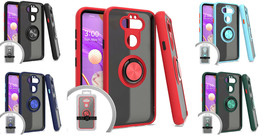 Tempered Glass + O-Ring Stand Cover Case For LG Phoenix 5 / Risio 4 /Fortune 3 - £7.48 GBP+