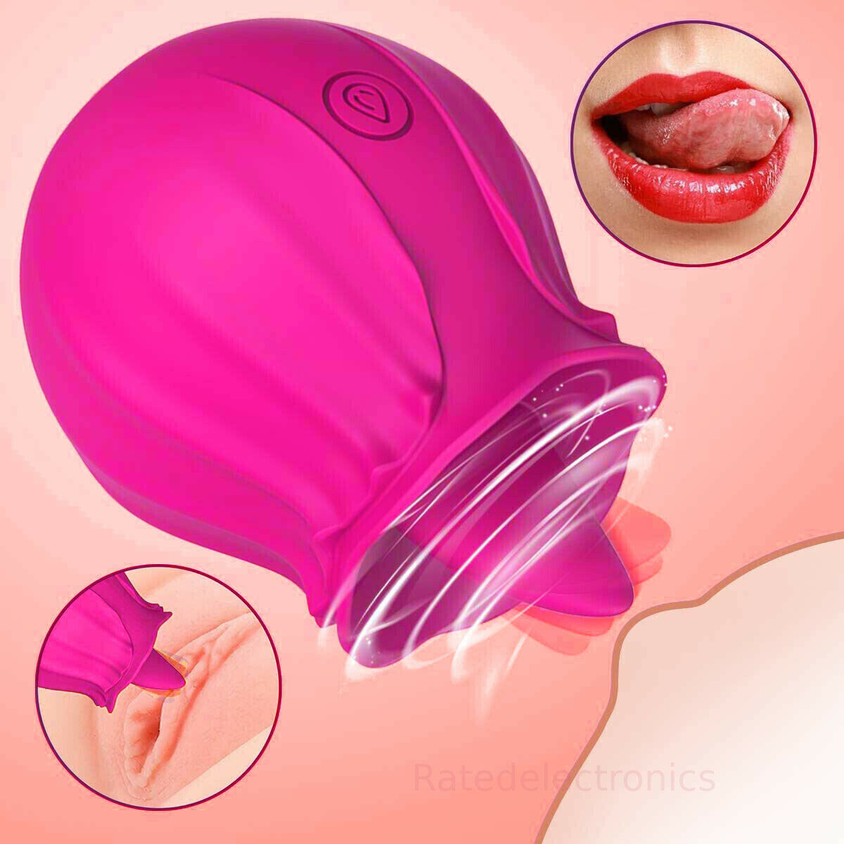 Sensitive Tongue  Oral Clit Licking Rose Vibrator G Spot Dildo Sex Toys ... - $17.02