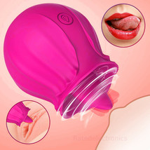 Sensitive Tongue  Oral Clit Licking Rose Vibrator G Spot Dildo Sex Toys ... - £13.32 GBP