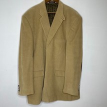 Ralph Lauren Beige Corduroy Blazer Sport Coat Elbow Patch 50L Classic Fit - $75.00