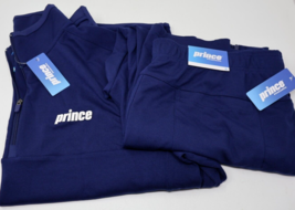 Prince Pickleball Men&#39;s Navy Blue Warm-Up Slim Joggers &amp;Sweatshirt Set XL NWT - £37.00 GBP