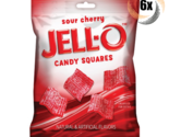 6x Bags Jell-O Sour Cherry Flavored Gummy Candy Squares Mini Bites | 4.5oz - £17.17 GBP