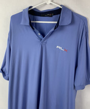 Ralph Lauren RLX Polo Shirt Short Sleeve Athletic Golf Tennis Blue Mens XL - £19.76 GBP