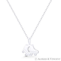 Flat Roller Skate Boho Fashion Jewelry Italy 925 Sterling Silver 14x14mm... - $15.98+