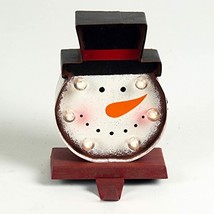 Glitzhome Marquee LED Snowman Head Stocking Holder C210244 - £19.53 GBP