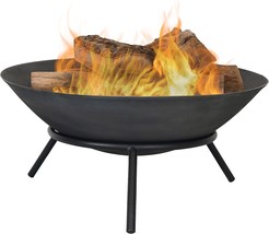 Sunnydaze Cast Iron Fire Pit Bowl - Outdoor 22 Inch Fireplace - Wood Burning - £77.89 GBP