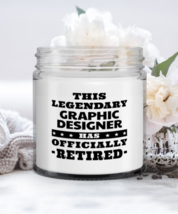 Graphic Designer Retirement Candle - This Legendary Has Officially - Funny 9  - £16.04 GBP