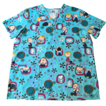 Peanuts Sally Linus Snoopy Women&#39;s Scrub Top Shirt Size Medium Nurse Vet Tech - $21.99