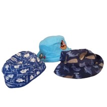 4 Infant Toddler Boy Summer Spring Cloth Bucket Hats Blue Sharks Pirates READ - £12.53 GBP