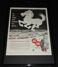 1955 AC Spark Plugs Framed 11x17 ORIGINAL Advertising Display - $59.39