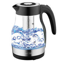 Brentwood Glass 1.7 Liter Electric Kettle with Tea Infuser in Black - $66.59