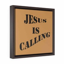 Square Framed Premium Gallery Wrap Canvas &quot;Jesus is Calling&quot; black font 2 - £31.31 GBP+