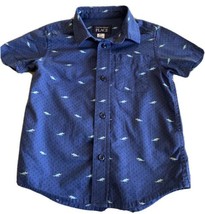 Childrens Place Boys Blue Green Dinosaurs Collared Buttons Short Sleeve ... - £5.08 GBP