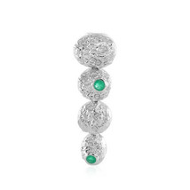 Jewelry of Venus fire Colombian emerald silver pendant - £616.42 GBP
