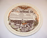 WILD WESTERN BARBECUED RIBS ROYAL CHINA CO. PLATE W/ RECIPES 1983 - $17.99