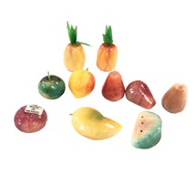 10 Vintage Alabaster Marble Stone Fruits Vegetables Mexico 1 -1.5 inches lot 4 - £39.07 GBP