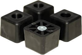 4 Large Cube Square Rubber Feet Bumpers - 1.125 H X 1.500 W - Made in US... - £17.62 GBP