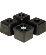4 Large Cube Square Rubber Feet Bumpers - 1.125 H X 1.500 W - Made in US... - £17.66 GBP