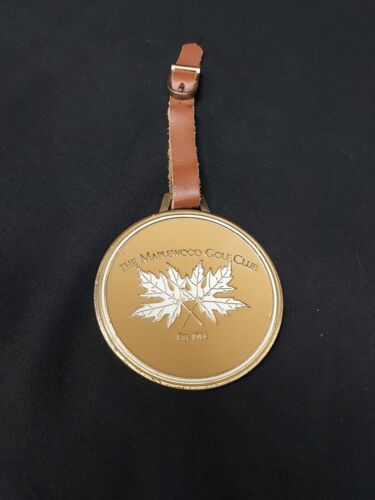 Primary image for Vintage MAPLEWOOD GOLF CLUB Solid Brass Golf Bag Tag Bethlehem New Hampshire 