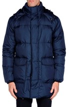 Roberto Cavalli Class Men&#39;s Navy Duck DOWN Hood Coat Jacket Size US 46 US 56 - £224.41 GBP
