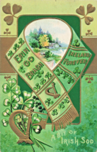 St Patricks Day~A Bit Of Irish SOD~1911 Embossed Gilt Postcard - £7.91 GBP