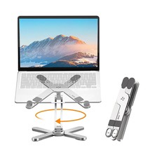 Laptop Stand With 360 Rotating Base, Computer Notebook Laptop Riser Metal Holder - £43.95 GBP