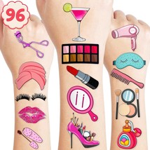 96 PCS Spa Makeup Temporary Tattoo Stickers Theme Birthday Party Decorat... - £19.50 GBP