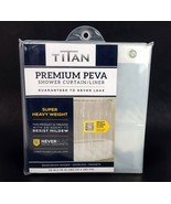 Titan Premium Peva Shower Curtain Liner Never Leak Super Heavy Weight Clear 72" - £23.34 GBP