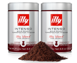 2 pack ILLY  INTENSO Bold Roasted GROUND Coffee 100% Arabica 250g Made i... - $34.64