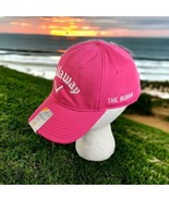 Callaway Golf Women&#39;s Strapback Adjustable Hat Baseball Cap Pink Embroid... - £16.23 GBP