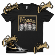 Black Dead Friends T Shirt Match J1 1 Metallic Gold Se Patent Leather Mid - £20.05 GBP+