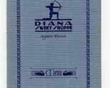 Diana Sweet Shoppe Menus Appleton Wisconsin 1920&#39;s - £37.54 GBP