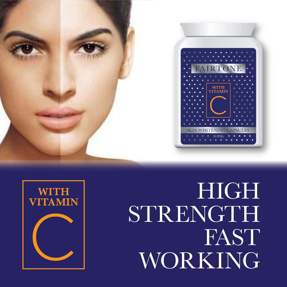 FAIRTONE SKIN WHITENING CAPSULES WITH VITAMIN C LIGHTER BRIGHTER SKIN FAST - $39.51