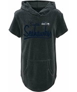 Outerstuff NFL Youth Girls Seattle Seahawks Short Sleeve Velvet Hooded T... - £21.76 GBP