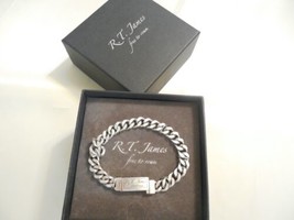 R.T. James Silver-Tone Link Bracelet RBX102 $48 - £20.11 GBP