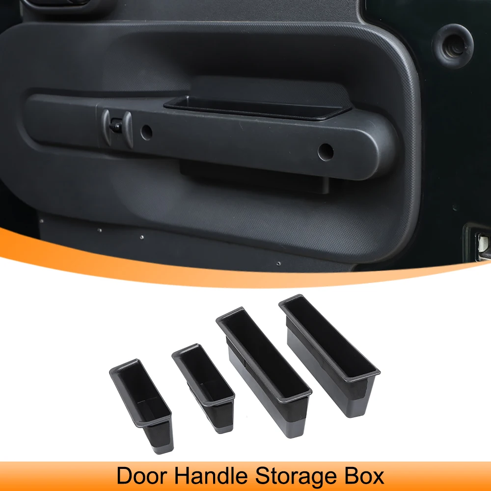 Car Door Handle Storage Box Stowing Tidying for Jeep Wrangler JK 2007 2008 2009 - £19.86 GBP