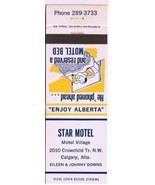 Calgary Alberta Matchbook Cover Star Motel - $1.97