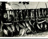 RPPC Fishing Fish Catch Proctor Montana MT UNP Meir&#39;s Studio Postcard S20 - $15.31