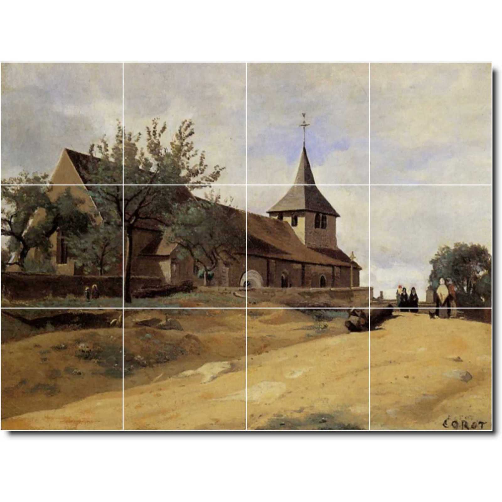 Corot jean the church at lormes