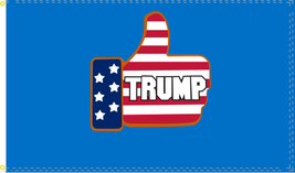 Donald J. Trump Thumbs Up Maga 12x18 2x3 3x5 150D Nylon Flag Protect Elect Pres - £15.09 GBP