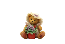 Cherished Teddies 156280 Blessings Bloom When You Are Near Girl Violet 1995 - £9.34 GBP