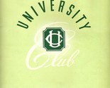 University Club Dinner Menu Saint Louis Missouri 1956 - $74.17