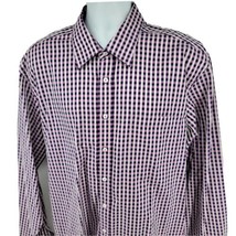 Bugatchi Uomo Plaid Long Sleeve Button-up Jazzy Shirt Size XXL - £19.74 GBP