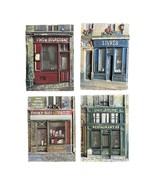 Set of 4 Chiu Tak Hak 3-D French Shop Fronts Resin Wall Plaques - $32.39