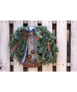 Beautiful Rustic Winter Wreath With Bells 16 inch - $68.30