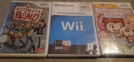 Lot of  Wii Games-- Baby Sitting Mama, Ultimate Band, Need For Speed Pro Street - £11.44 GBP