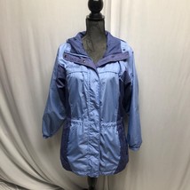 Columbia Womens Lightweight Packable Hooded Jacket Size Small Blue Windbreater - $23.52