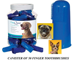 Bulk Lot 50 Pet Dog Cat Finger Pro Dental Teeth Rubber Tooth Brush Toothbrushes - £30.25 GBP
