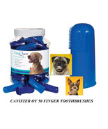 BULK LOT 50 PET DOG CAT Finger Pro DENTAL Teeth RUBBER TOOTH BRUSH Tooth... - €32,49 EUR