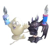 Trendmasters 1995 Vintage Blow Mold Bat and Ghost Halloween Decorations ... - £33.26 GBP